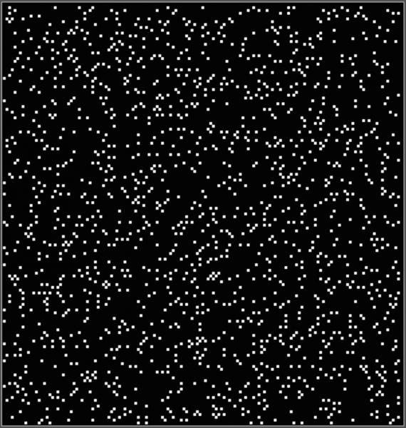 Movie 6: Lattice simulation of nanoparticle assembly in a polymer thin film